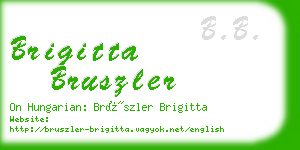 brigitta bruszler business card